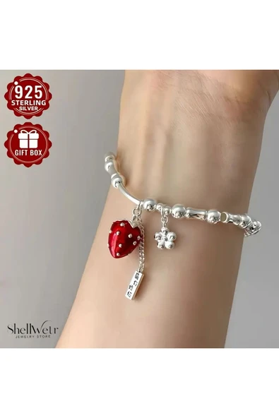 Berry Bliss 925 Ayar Gümüş Bileklik Sevgililer günü , annenize verilecek en güzel gümüş hediyesi ürün görseli 1