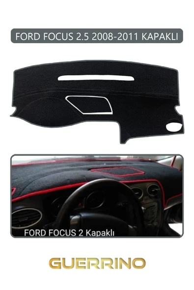 FORD Focus 2,5 (2008-2011) kapaklıTORPİDO KORUMA KILIFI GRİ KENAR ürün görseli 1