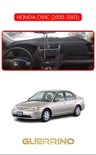 HONDA CIVIC 2000-2003TORPİDO KORUMA KILIFI KIRMIZI KENAR ürün görseli 1