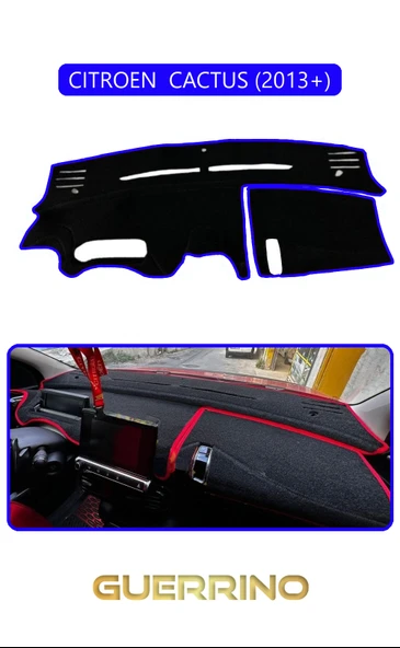 CITROEN  CACTUS 2013+TORPİDO KORUMA KILIFI MAVİ KENAR ürün görseli 1