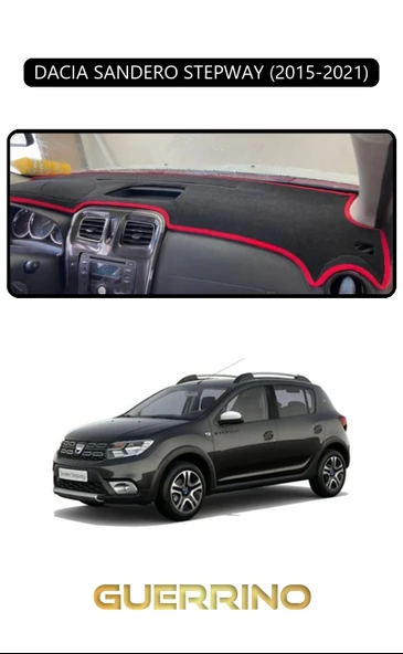 DACIA SANDERO STEPWAY 2015-2021TORPİDO KORUMA KILIFI SİYAH KENAR ürün görseli 1