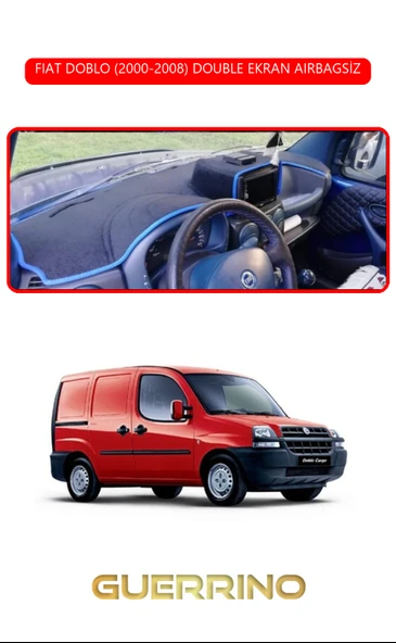 FIAT DOBLO 2000-2008 DOUBLE EKRANTORPİDO KORUMA KILIFI KIRMIZI KENAR ürün görseli 1