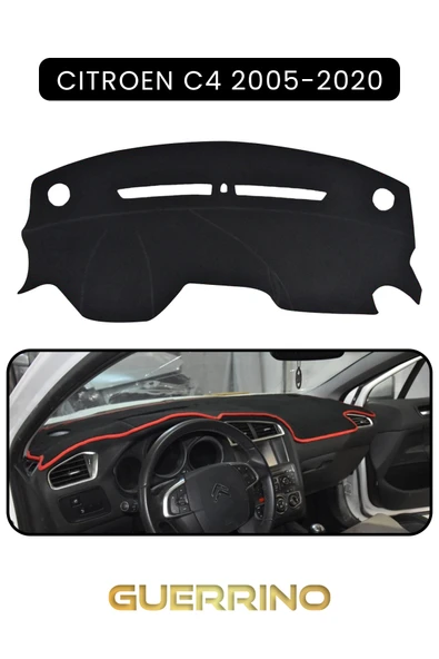 CITROEN C4 2005-2020TORPİDO KORUMA KILIFI SİYAH KENAR ürün görseli 1