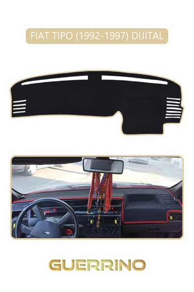 FIAT TIPO 1992-1997 Modellerine Uygun DijitalTORPİDO KORUMA KILIFI BEJ KENAR ürün görseli 1