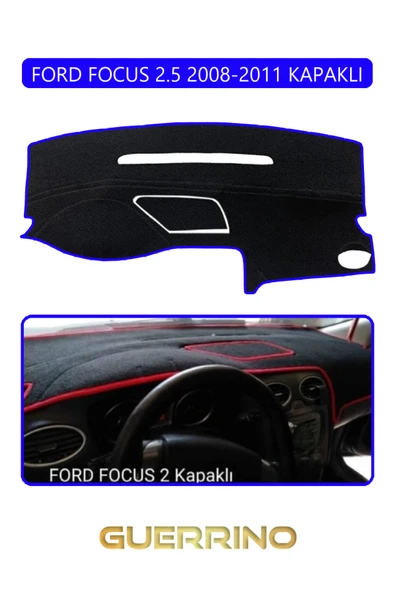 FORD Focus 2,5 (2008-2011) kapaklıTORPİDO KORUMA KILIFI MAVİ KENAR ürün görseli 1