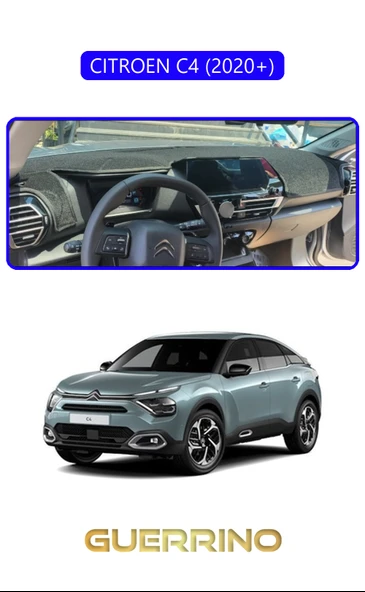 CITROEN C4 2020+TORPİDO KORUMA KILIFI MAVİ KENAR ürün görseli 1