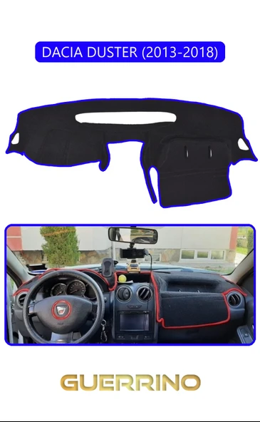 DACIA DUSTER 2013-2018TORPİDO KORUMA KILIFI MAVİ KENAR ürün görseli 1