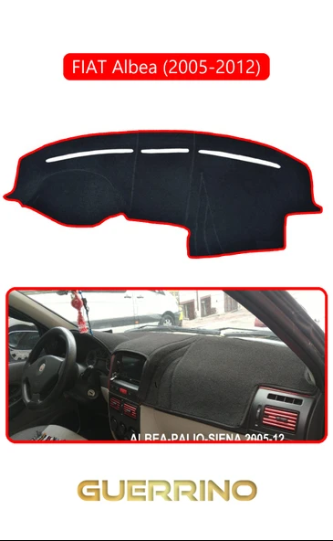 FIAT Albea 2005-2012 Modellerine UygunTORPİDO KORUMA KILIFI KIRMIZI KENAR ürün görseli 1