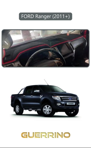 FORD Ranger (2011+) ;TORPİDO KORUMA KILIFI GRİ KENAR ürün görseli 1