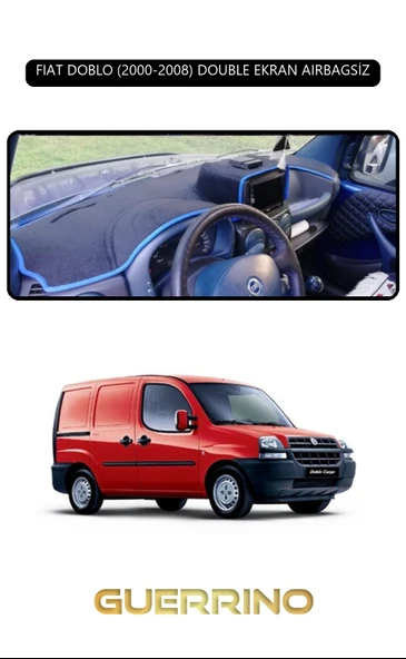 FIAT DOBLO 2000-2008 DOUBLE EKRANTORPİDO KORUMA KILIFI SİYAH KENAR ürün görseli 1