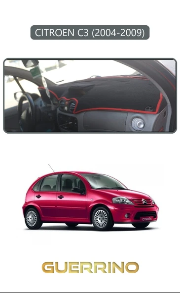 CITROEN C3 2004-2009TORPİDO KORUMA KILIFI GRİ KENAR ürün görseli 1