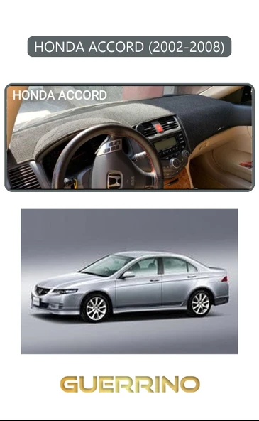 HONDA ACCORD 2002-2008TORPİDO KORUMA KILIFI GRİ KENAR ürün görseli 1