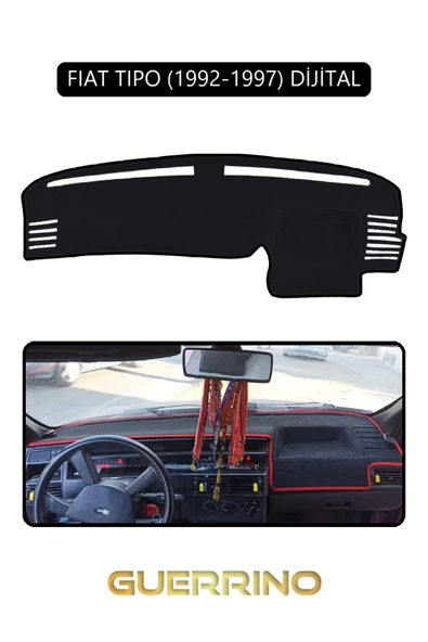 FIAT TIPO 1992-1997 Modellerine Uygun DijitalTORPİDO KORUMA KILIFI SİYAH KENAR ürün görseli 1