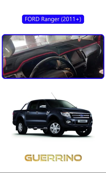 FORD Ranger (2011+) ;TORPİDO KORUMA KILIFI MAVİ KENAR ürün görseli 1