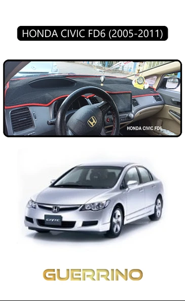 HONDA CIVIC FD6 2005-2011TORPİDO KORUMA KILIFI SİYAH KENAR ürün görseli 1
