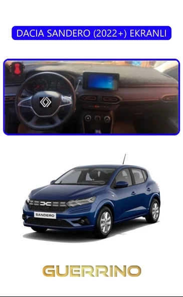 DACIA SANDERO 2022+ EKRANLITORPİDO KORUMA KILIFI MAVİ KENAR ürün görseli 1