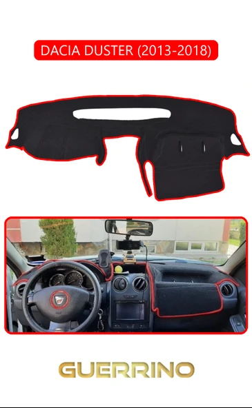 DACIA DUSTER 2013-2018TORPİDO KORUMA KILIFI KIRMIZI KENAR ürün görseli 1