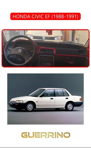 HONDA CIVIC EF 1988-1991TORPİDO KORUMA KILIFI KIRMIZI KENAR ürün görseli 1