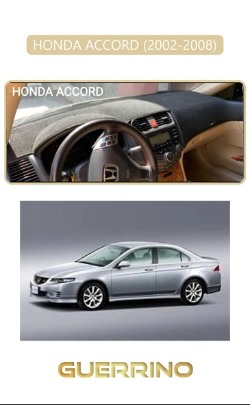 HONDA ACCORD 2002-2008TORPİDO KORUMA KILIFI BEJ KENAR ürün görseli 1
