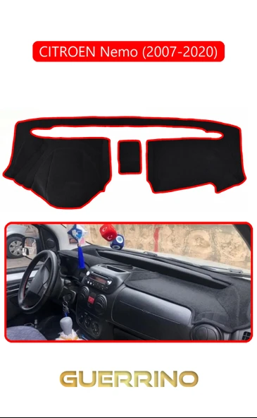 CITROEN Nemo (2007-2020)TORPİDO KORUMA KILIFI KIRMIZI KENAR ürün görseli 1