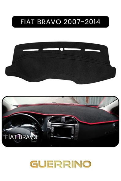 FIAT Bravo 2007-2014 Modellerine UygunTORPİDO KORUMA KILIFI SİYAH KENAR ürün görseli 1