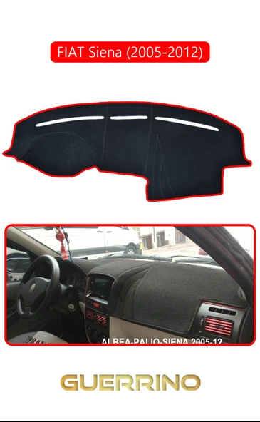 FIAT Siena 2005-2012 Modellerine UygunTORPİDO KORUMA KILIFI KIRMIZI KENAR ürün görseli 1
