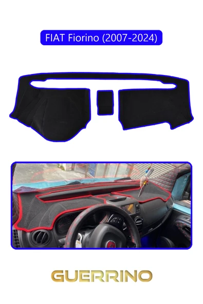 FIAT Fiorino 2007-2020   Modellerine Uygun   eski TORPİDO KORUMA KILIFI MAVİ KENAR ürün görseli 1