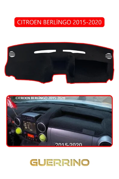 CITROEN BERLİNGO 2008-2017TORPİDO KORUMA KILIFI KIRMIZI KENAR ürün görseli 1