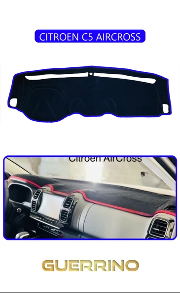 CITROEN C5 AIRCROSSTORPİDO KORUMA KILIFI MAVİ KENAR ürün görseli 1