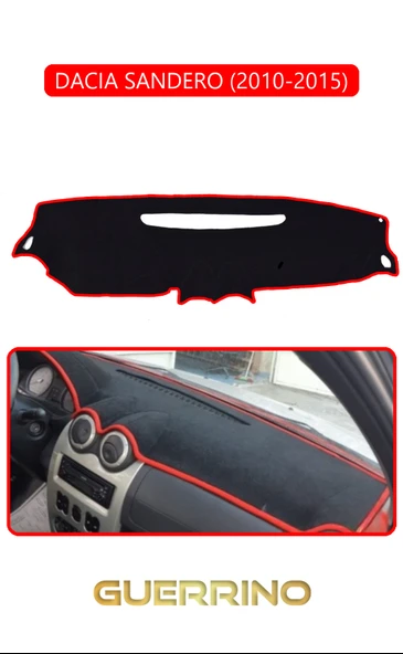 DACIA SANDERO 2010-2015TORPİDO KORUMA KILIFI KIRMIZI KENAR ürün görseli 1