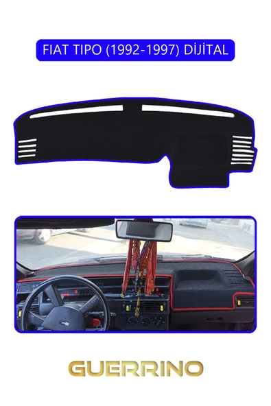 FIAT TIPO 1992-1997 Modellerine Uygun DijitalTORPİDO KORUMA KILIFI MAVİ KENAR ürün görseli 1