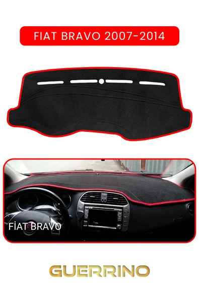 FIAT Bravo 2007-2014 Modellerine UygunTORPİDO KORUMA KILIFI KIRMIZI KENAR ürün görseli 1
