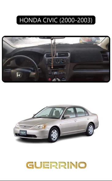 HONDA CIVIC 2000-2003TORPİDO KORUMA KILIFI SİYAH KENAR ürün görseli 1