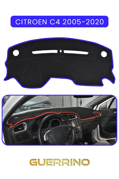 CITROEN C4 2005-2020TORPİDO KORUMA KILIFI MAVİ KENAR ürün görseli 1