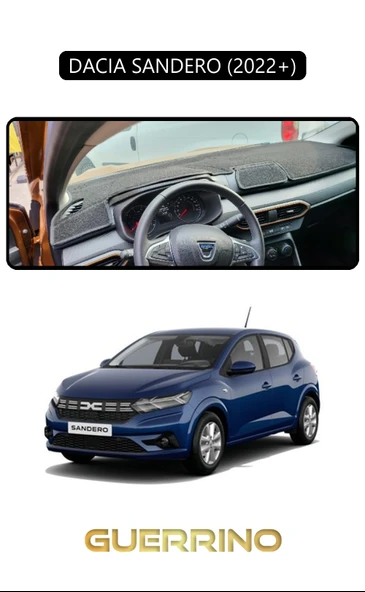 DACIA SANDERO 2022+ TORPİDO KORUMA KILIFI SİYAH KENAR ürün görseli 1