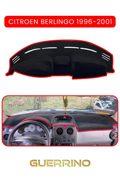 CITROEN BERLİNGO 1996-2006TORPİDO KORUMA KILIFI KIRMIZI KENAR ürün görseli 1