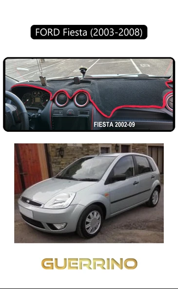 FORD Fiesta (2003-2008)TORPİDO KORUMA KILIFI SİYAH KENAR ürün görseli 1