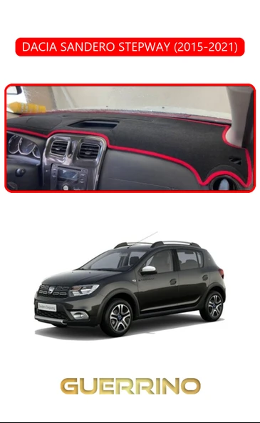 DACIA SANDERO STEPWAY 2015-2021TORPİDO KORUMA KILIFI KIRMIZI KENAR ürün görseli 1