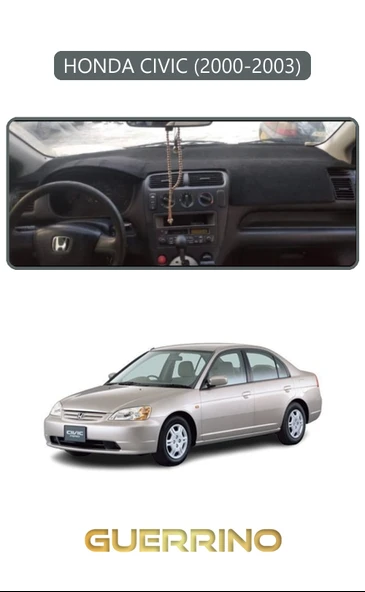 HONDA CIVIC 2000-2003TORPİDO KORUMA KILIFI GRİ KENAR ürün görseli 1