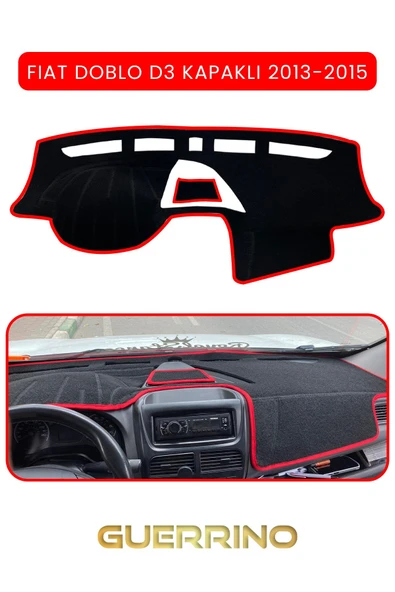 FIAT Doblo D3 KAPAKLI 2013-15 Modellerine UygunTORPİDO KORUMA KILIFI KIRMIZI KENAR ürün görseli 1
