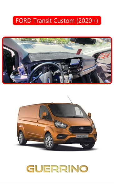 FORD Transit Custom 2020+TORPİDO KORUMA KILIFI KIRMIZI KENAR ürün görseli 1