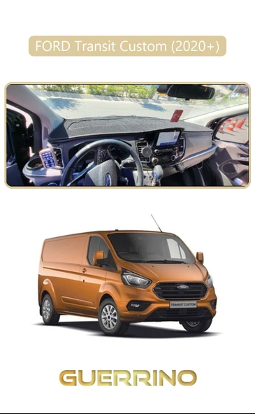 FORD Transit Custom 2020+TORPİDO KORUMA KILIFI BEJ KENAR ürün görseli 1