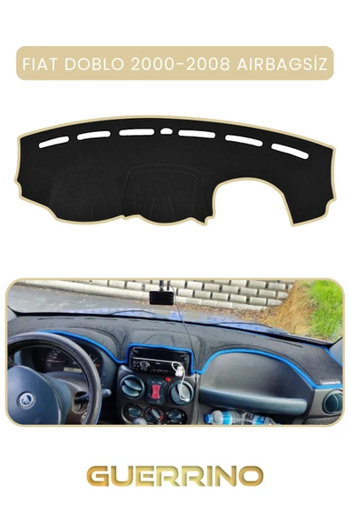 FIAT Doblo 2000-2008 Modellerine Uygun aırbagsızTORPİDO KORUMA KILIFI BEJ KENAR ürün görseli 1