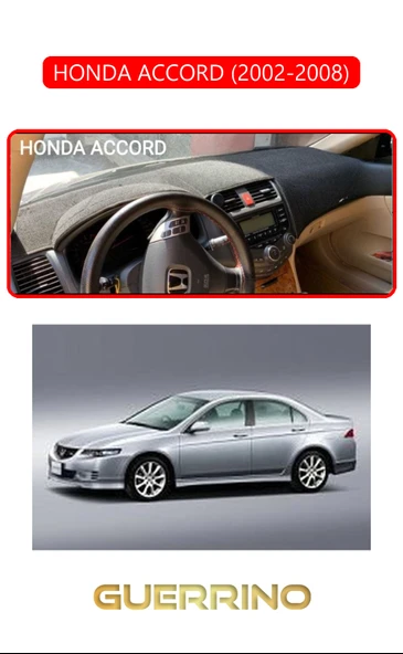 HONDA ACCORD 2002-2008TORPİDO KORUMA KILIFI KIRMIZI KENAR ürün görseli 1