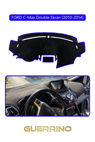 FORD C-Max double ekran (2010-2014)TORPİDO KORUMA KILIFI MAVİ KENAR ürün görseli 1