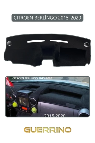 CITROEN BERLİNGO 2015-2020TORPİDO KORUMA KILIFI GRİ KENAR ürün görseli 1