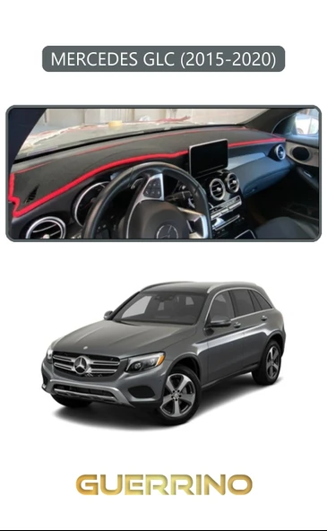 MERCEDES GLC 2015-2020TORPİDO KORUMA KILIFI GRİ KENAR ürün görseli 1