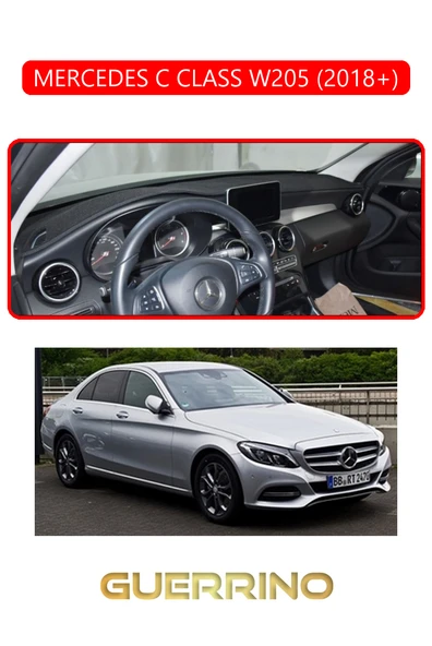 MERCEDES C CLASS W205 2018+TORPİDO KORUMA KILIFI KIRMIZI KENAR ürün görseli 1