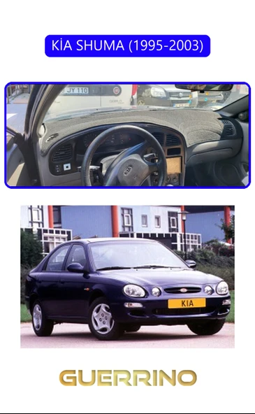 KİA SHUMA 1995-2003TORPİDO KORUMA KILIFI MAVİ KENAR ürün görseli 1