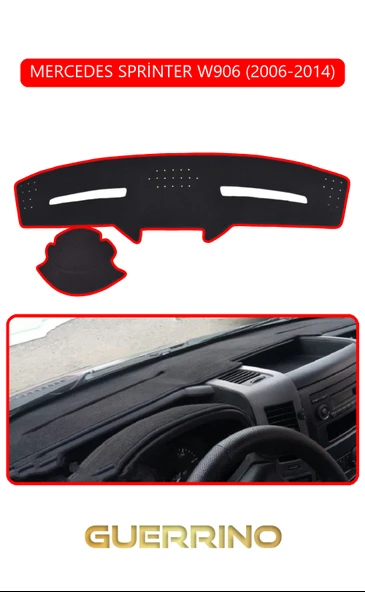 MERCEDES SPRİNTER W906 2006-2014TORPİDO KORUMA KILIFI KIRMIZI KENAR ürün görseli 1
